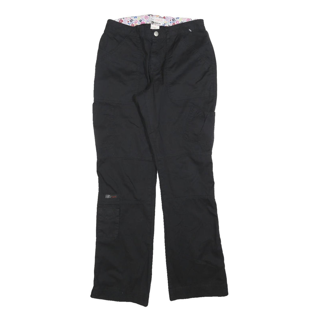 KOI Womens Cotton Blend Black Regular Straight Trousers W28 L30 Casual Workwear