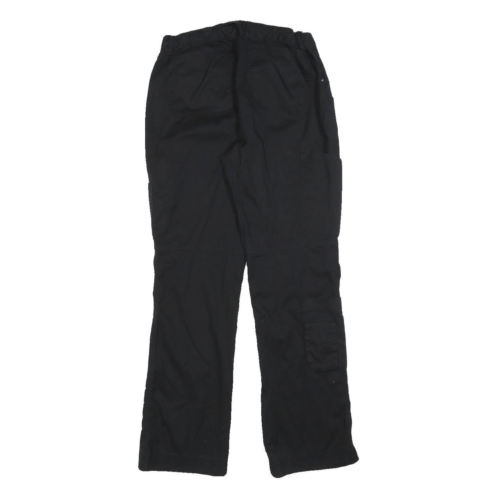 KOI Womens Cotton Blend Black Regular Straight Trousers W28 L30 Casual Workwear