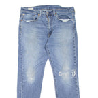 LEVI'S BIG E Distressed Mens Jeans Blue Slim Tapered Stone Wash W34 L30