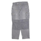 CARHARTT Mens Relaxed Workwear Jeans Grey Cotton Blend Cargo W32 L30 Durable
