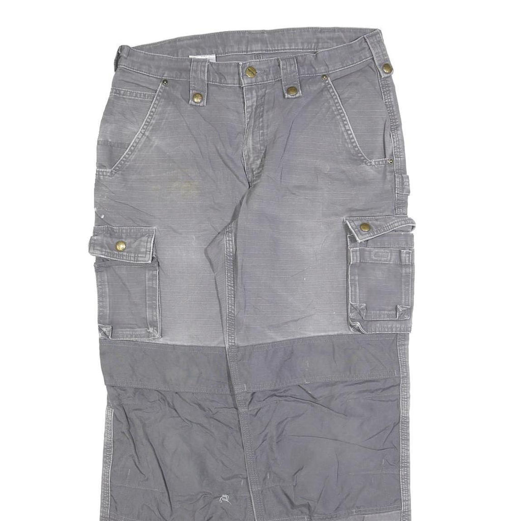 CARHARTT Mens Relaxed Workwear Jeans Grey Cotton Blend Cargo W32 L30 Durable