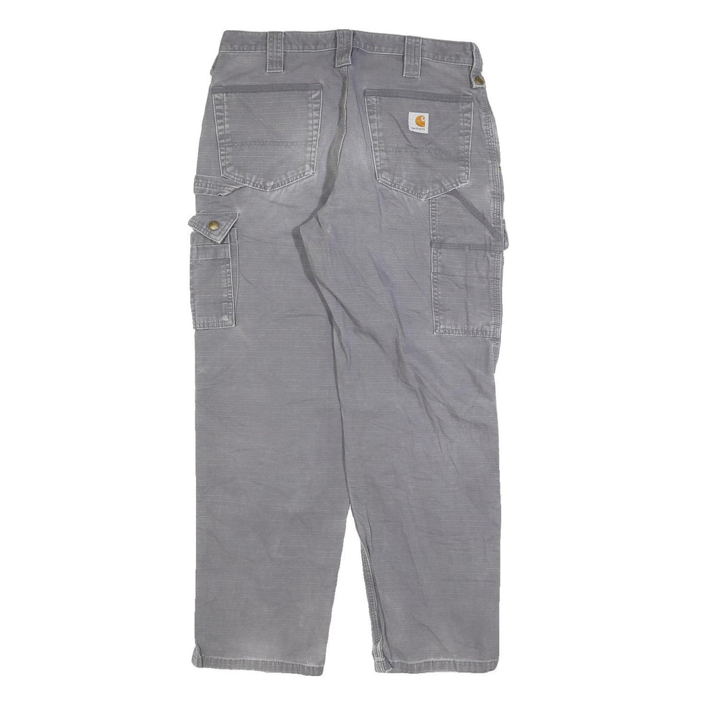 CARHARTT Mens Relaxed Workwear Jeans Grey Cotton Blend Cargo W32 L30 Durable