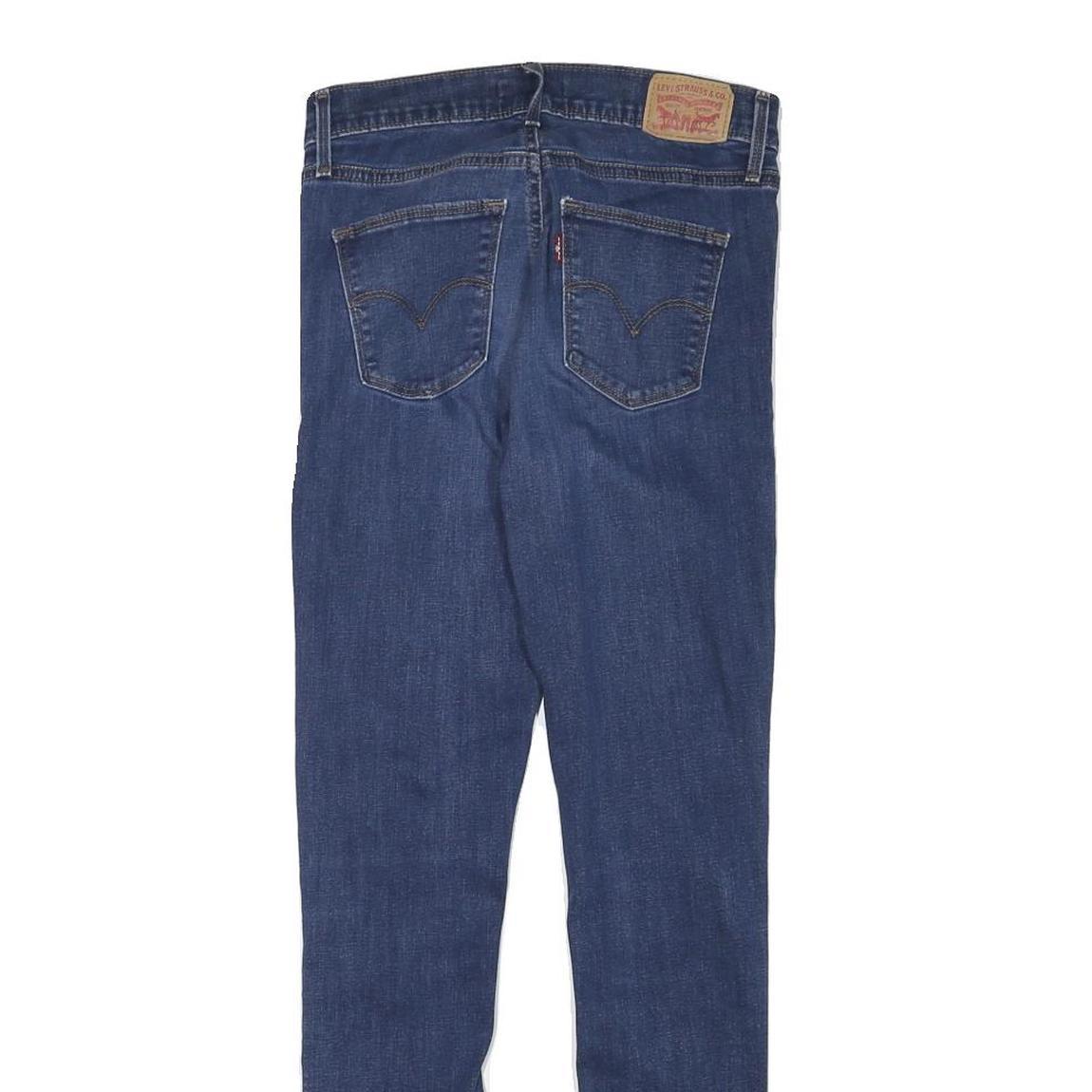 LEVI'S Womens Jeans Blue Slim Skinny Denim Medium W26 L28 Stylish Zip Closure