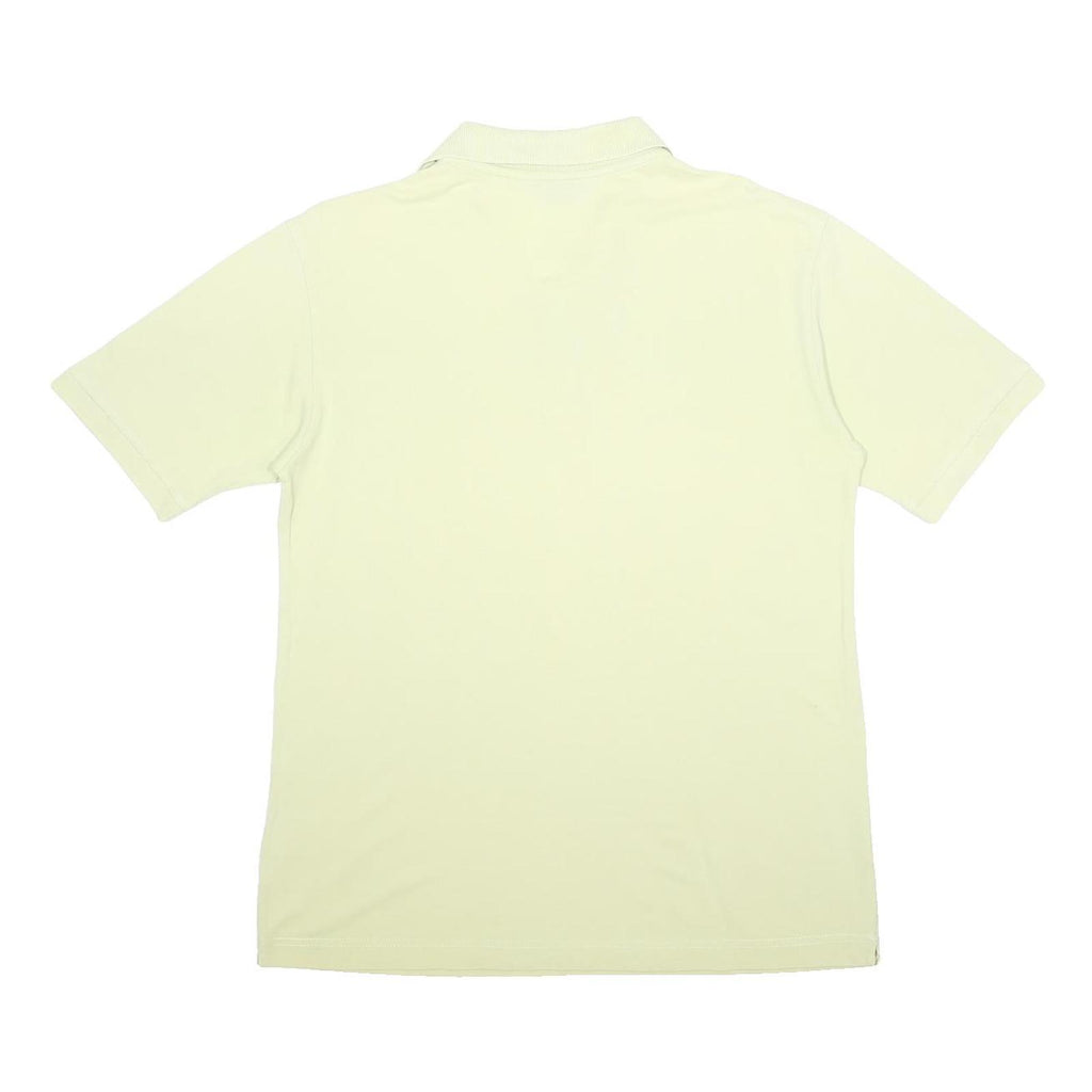 KAPPA Mens Cream Short Sleeve Plain Cotton Polo Shirt L Classic Fit Casual