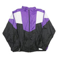 ACKERMANN Mens Purple & White & Black Track Jacket M Nylon Plain Zip Athletic