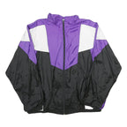 ACKERMANN Mens Purple & White & Black Track Jacket M Nylon Plain Zip Athletic