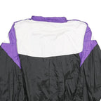 ACKERMANN Mens Purple & White & Black Track Jacket M Nylon Plain Zip Athletic