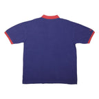 BUDWEISER Mens Blue & Red Polo Shirt XL Cotton Blend Classic Embroidered Logo