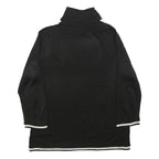 TOMMY HILFIGER Womens Black Plain Pullover Roll Neck Basic Knit M Acrylic Jumper