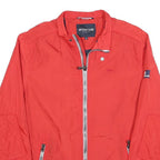 MCGREGOR Mens Red Lightweight Jacket L Polyester Blend Plain Zip Casual