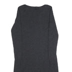 Womens Grey Wool Blend Bodycon Jersey Dress XS Long Sleeve Round Neck