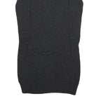 Womens Grey Wool Blend Bodycon Jersey Dress XS Long Sleeve Round Neck