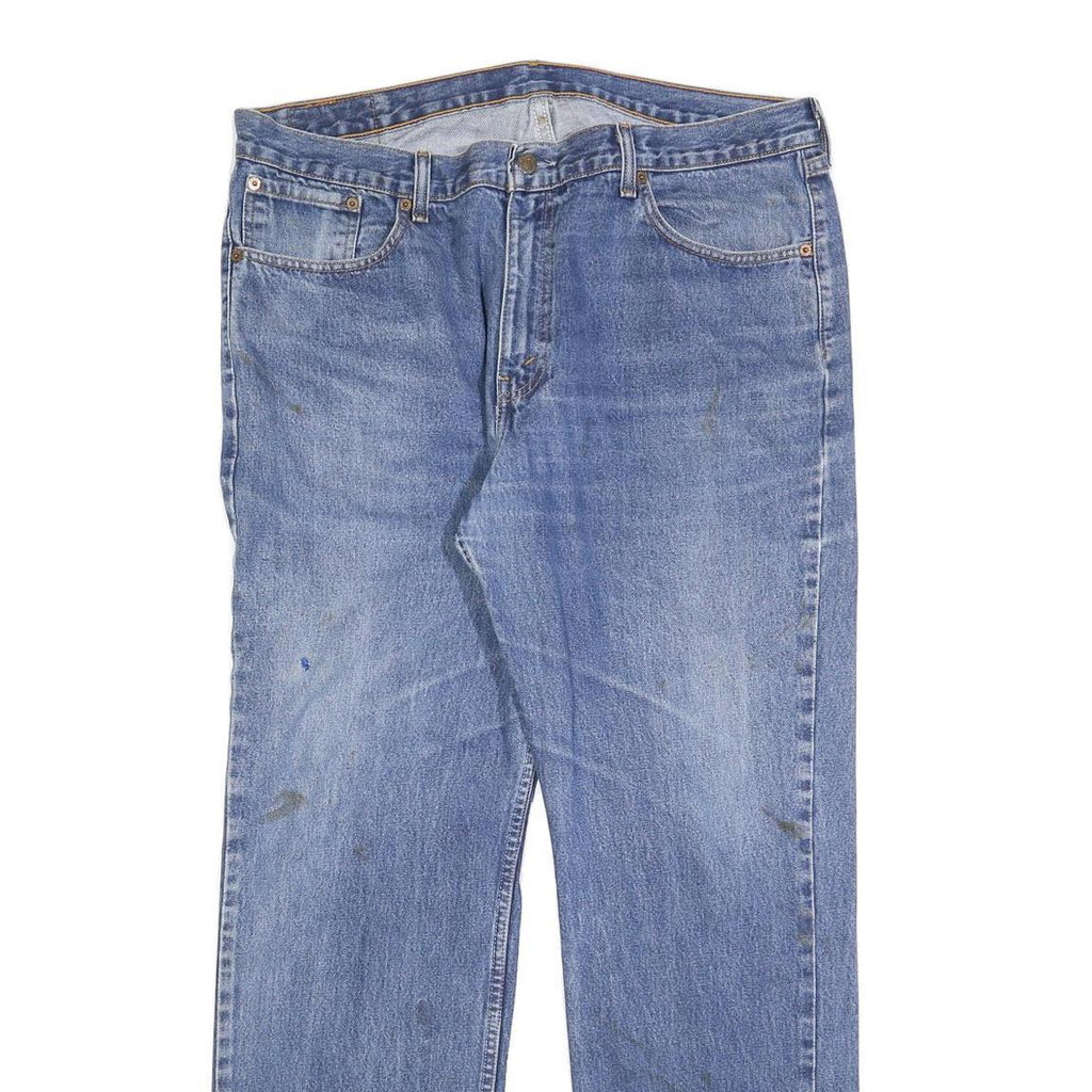 LEVI'S 751 02 Mens Jeans Blue Relaxed Straight Denim Medium W40 L32 Classic Zip