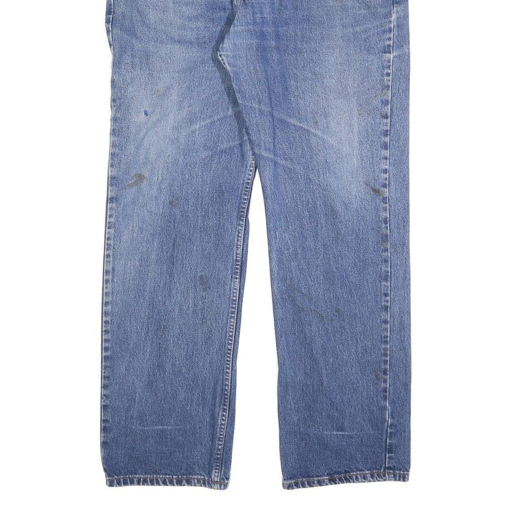 LEVI'S 751 02 Mens Jeans Blue Relaxed Straight Denim Medium W40 L32 Classic Zip