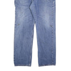 LEVI'S 751 02 Mens Jeans Blue Relaxed Straight Denim Medium W40 L32 Classic Zip