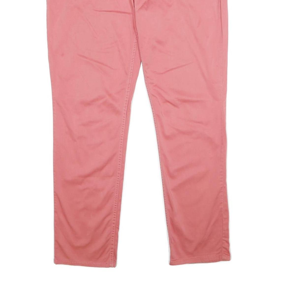 LEVI'S Womens Cotton Blend Pink Relaxed Straight Trousers W38 L33