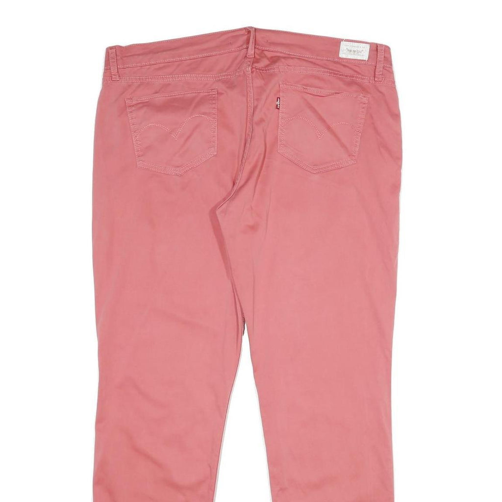LEVI'S Womens Cotton Blend Pink Relaxed Straight Trousers W38 L33