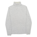JAEGER Womens Grey Plain Cashmere Roll Neck Jumper XL Soft Knitwear