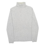 JAEGER Womens Grey Plain Cashmere Roll Neck Jumper XL Soft Knitwear