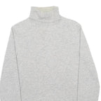 JAEGER Womens Grey Plain Cashmere Roll Neck Jumper XL Soft Knitwear