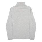 JAEGER Womens Grey Plain Cashmere Roll Neck Jumper XL Soft Knitwear