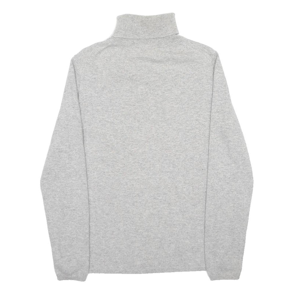 JAEGER Womens Grey Plain Cashmere Roll Neck Jumper XL Soft Knitwear
