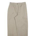 RUBY Womens Beige Relaxed Straight Trousers W30 L30 Casual Lightweight Zip