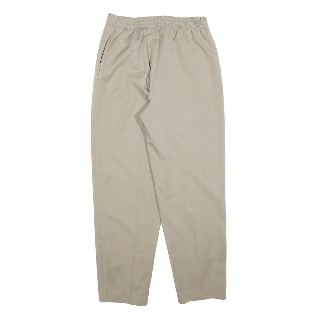 RUBY Womens Beige Relaxed Straight Trousers W30 L30 Casual Lightweight Zip