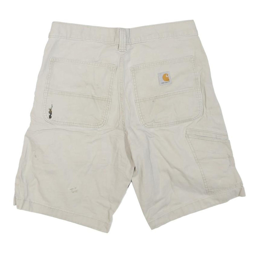 CARHARTT Mens Cotton Blend Beige Casual Shorts M W31 Relaxed Fit Utility