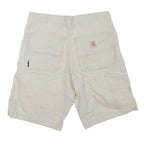 CARHARTT Mens Cotton Blend Beige Casual Shorts M W31 Relaxed Fit Utility