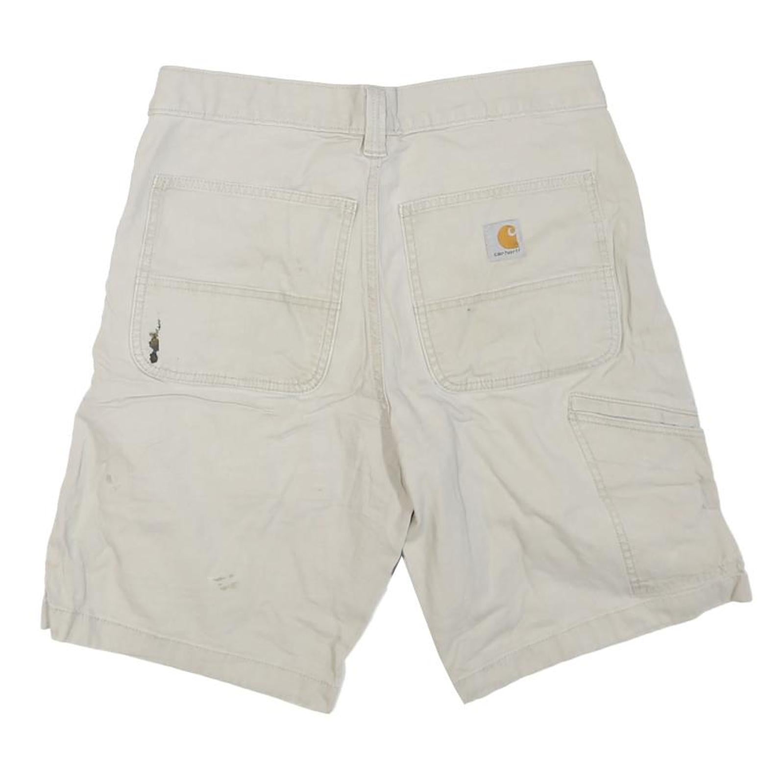 CARHARTT Mens Cotton Blend Beige Casual Shorts M W31 Relaxed Fit Utility