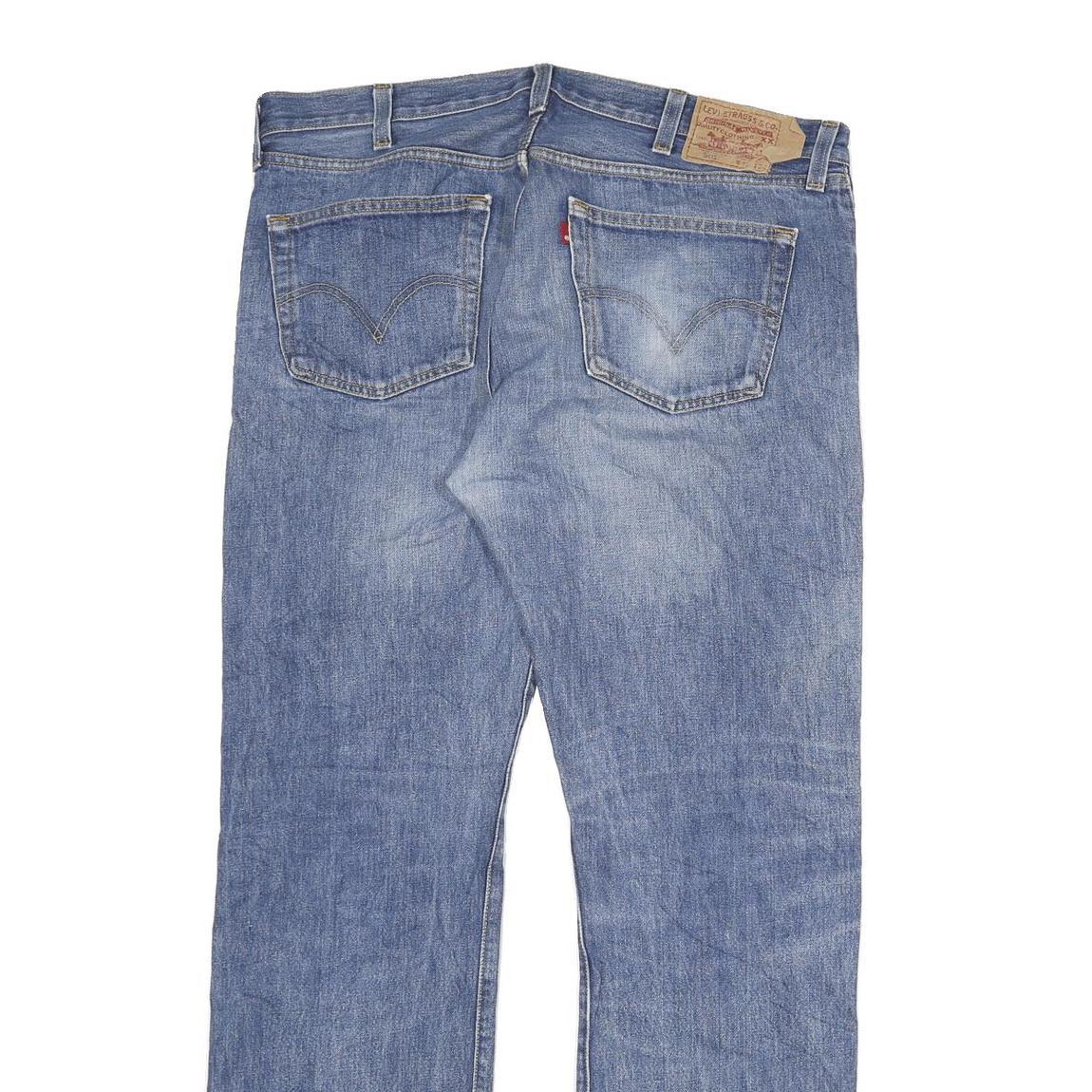 LEVI'S 501 Mens Jeans Blue Regular Straight Denim Medium W38 L34 Classic Button