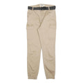 TALLY WEIJL Womens Cotton Blend Beige Slim Cargo Trousers W28 L28 Belted