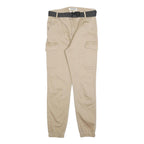 TALLY WEIJL Womens Cotton Blend Beige Slim Cargo Trousers W28 L28 Belted