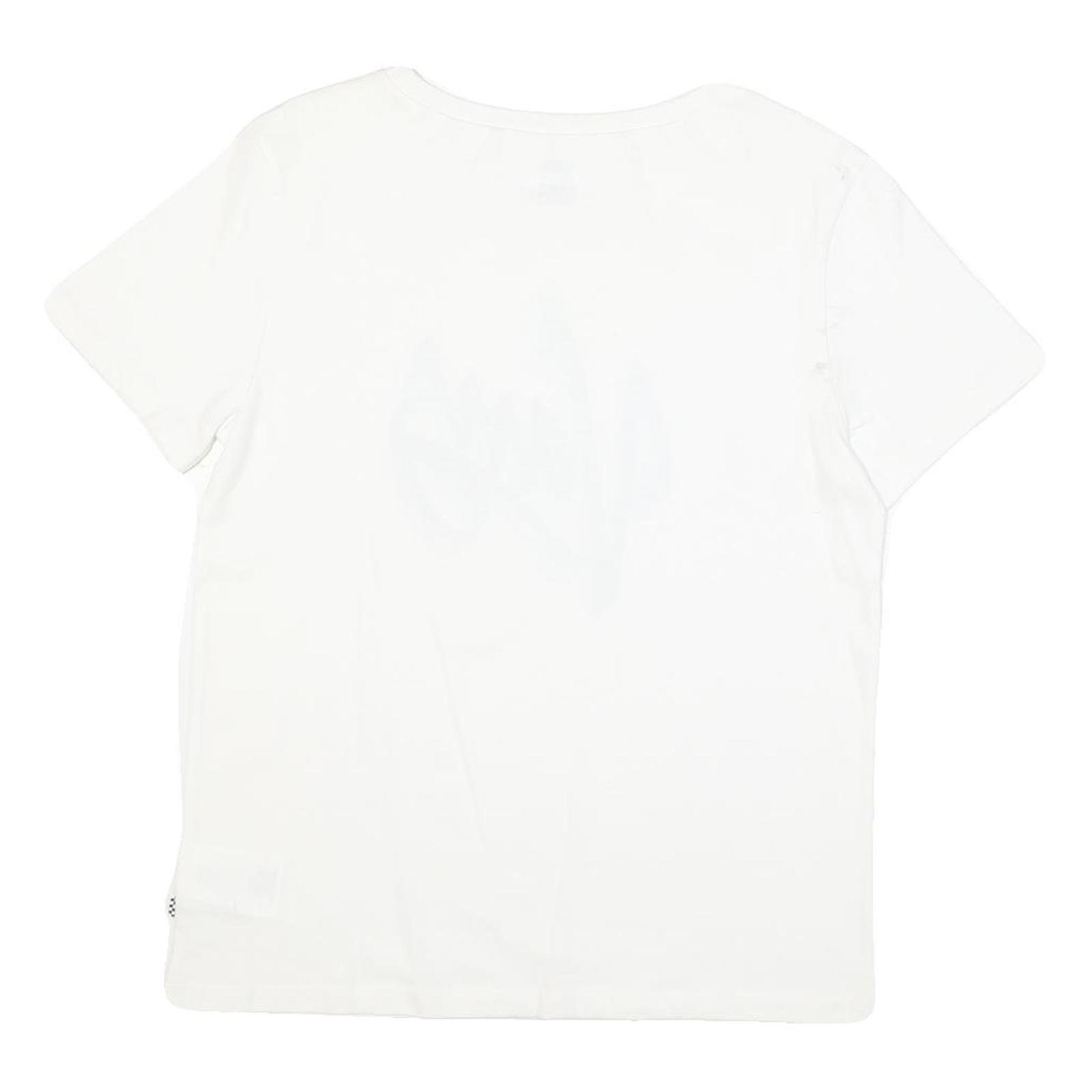 VANS Mens White Black Logo Graphic T-Shirt M Short Sleeve Crew Neck Casual