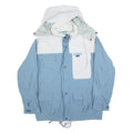 MAMMUT Mens Blue & White Outdoor Jacket L Polyester Blend Zip Hooded