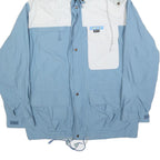 MAMMUT Mens Blue & White Outdoor Jacket L Polyester Blend Zip Hooded