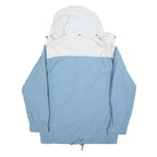 MAMMUT Mens Blue & White Outdoor Jacket L Polyester Blend Zip Hooded