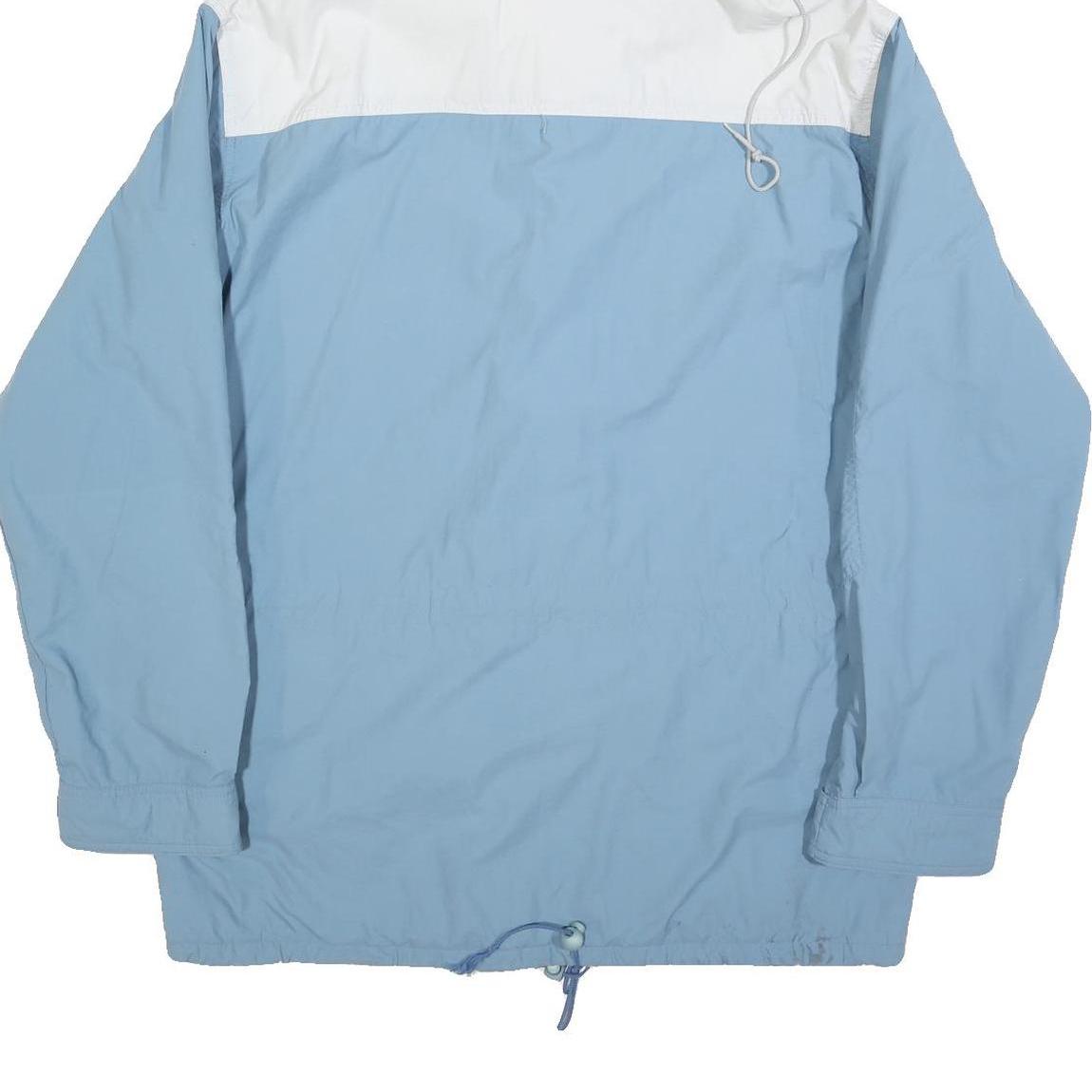 MAMMUT Mens Blue & White Outdoor Jacket L Polyester Blend Zip Hooded