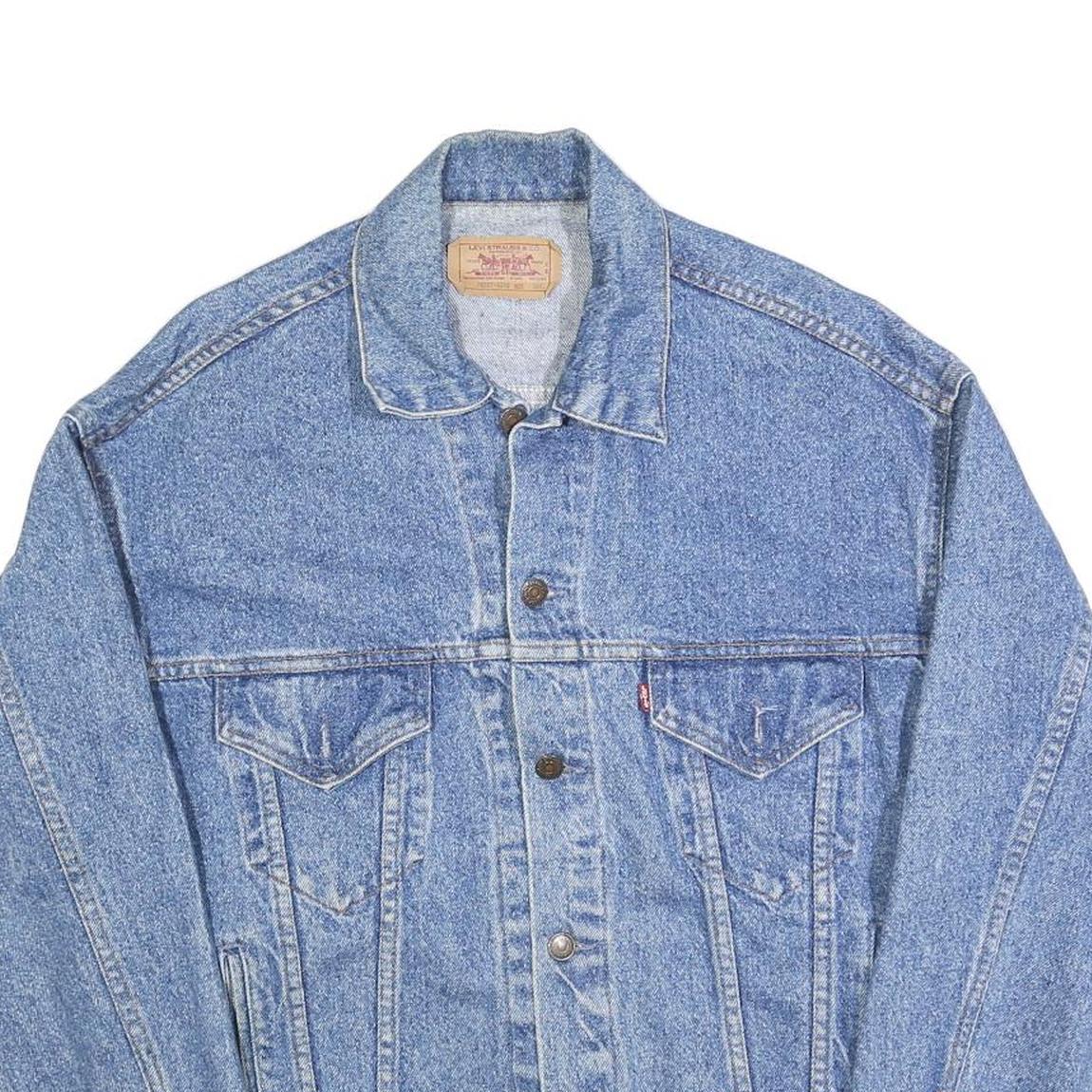 LEVI'S Mens Blue Denim Cotton Button Jacket M Classic Casual Vintage Style