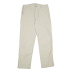 SWITCHER Mens Nylon Beige Regular Fit Straight Leg Trousers W34 L33 Lightweight