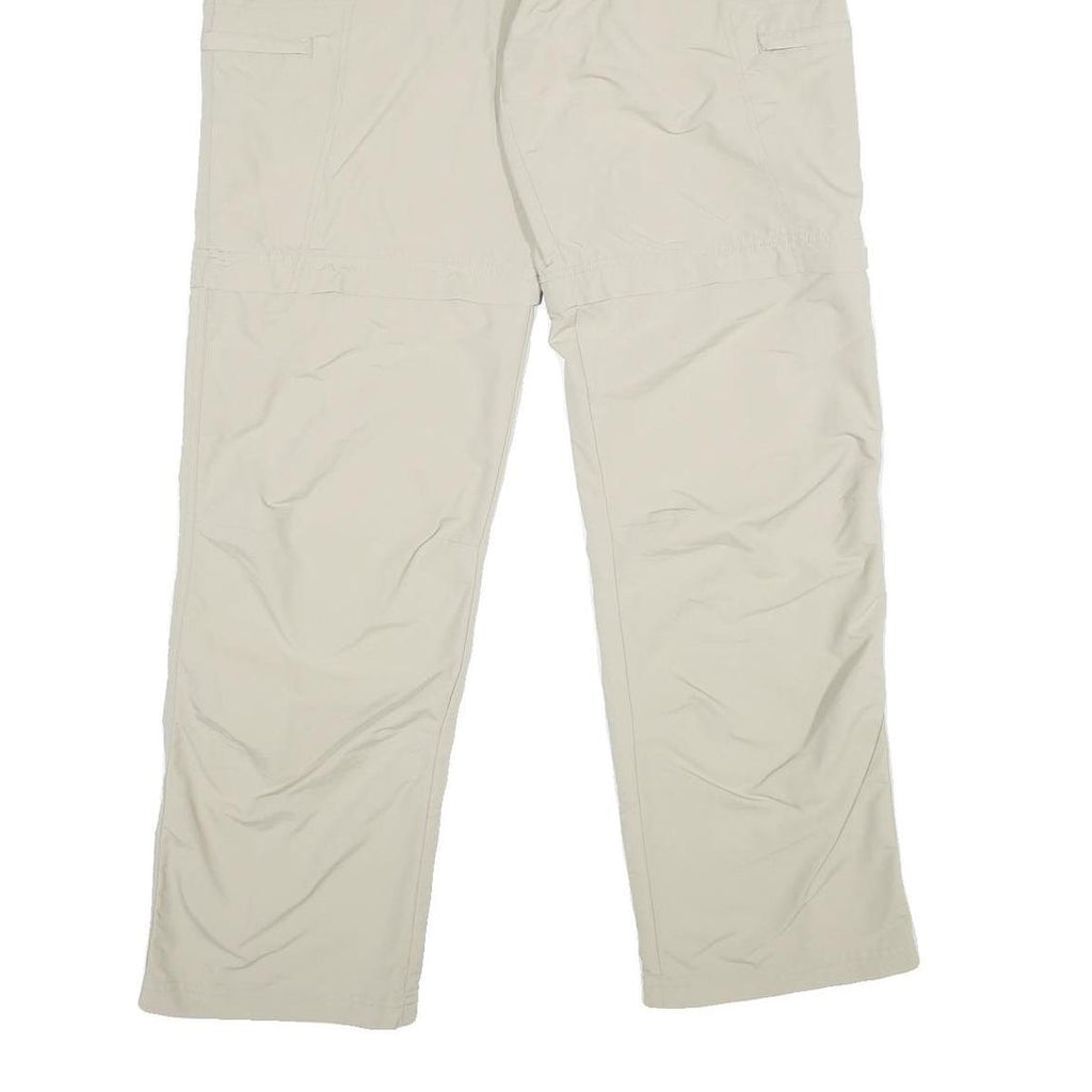 SWITCHER Mens Nylon Beige Regular Fit Straight Leg Trousers W34 L33 Lightweight