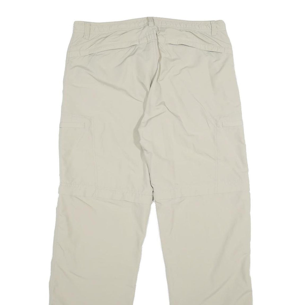 SWITCHER Mens Nylon Beige Regular Fit Straight Leg Trousers W34 L33 Lightweight