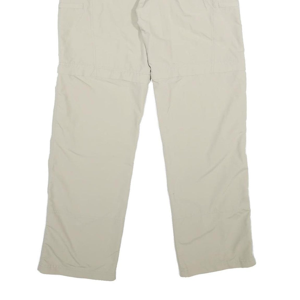 SWITCHER Mens Nylon Beige Regular Fit Straight Leg Trousers W34 L33 Lightweight