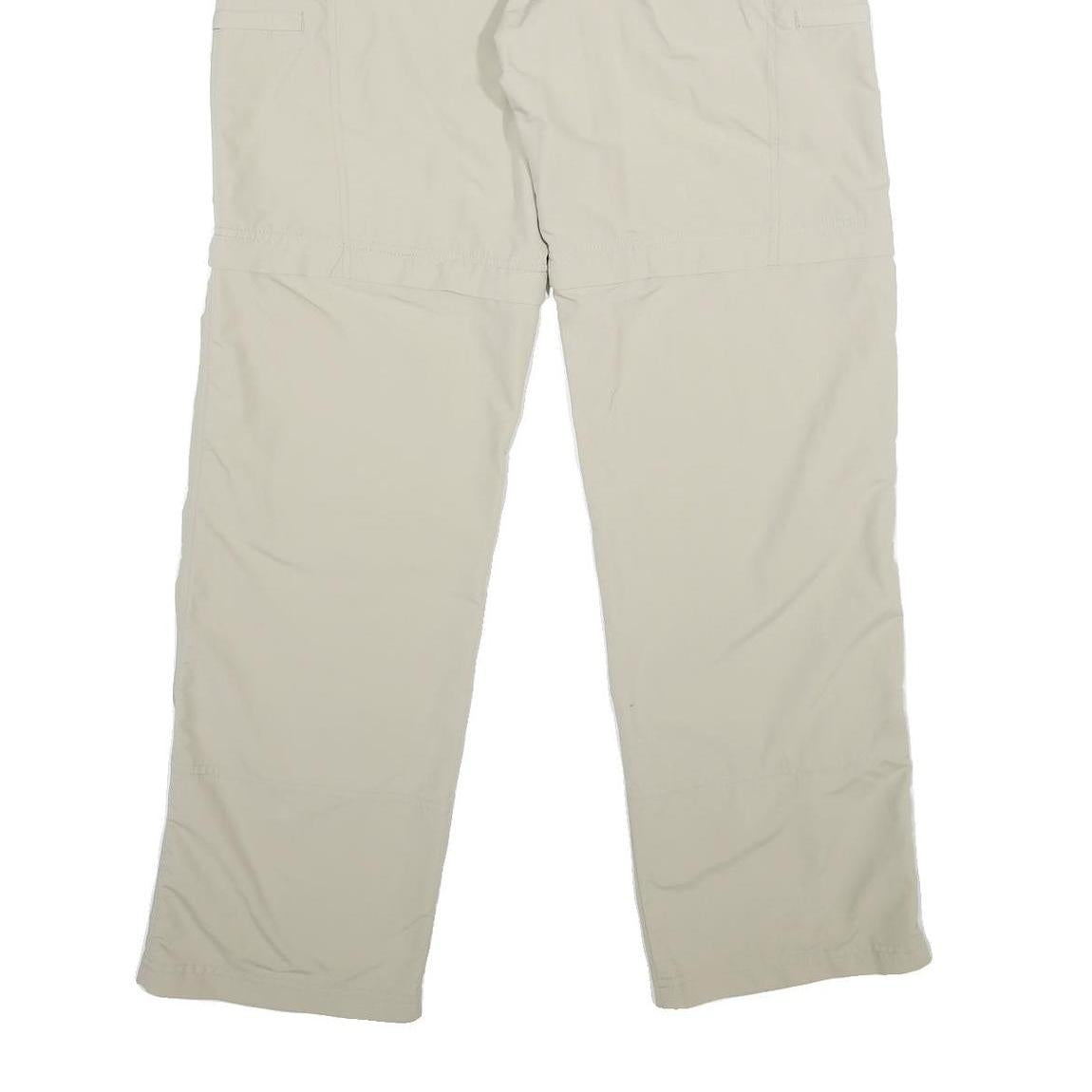 SWITCHER Mens Nylon Beige Regular Fit Straight Leg Trousers W34 L33 Lightweight