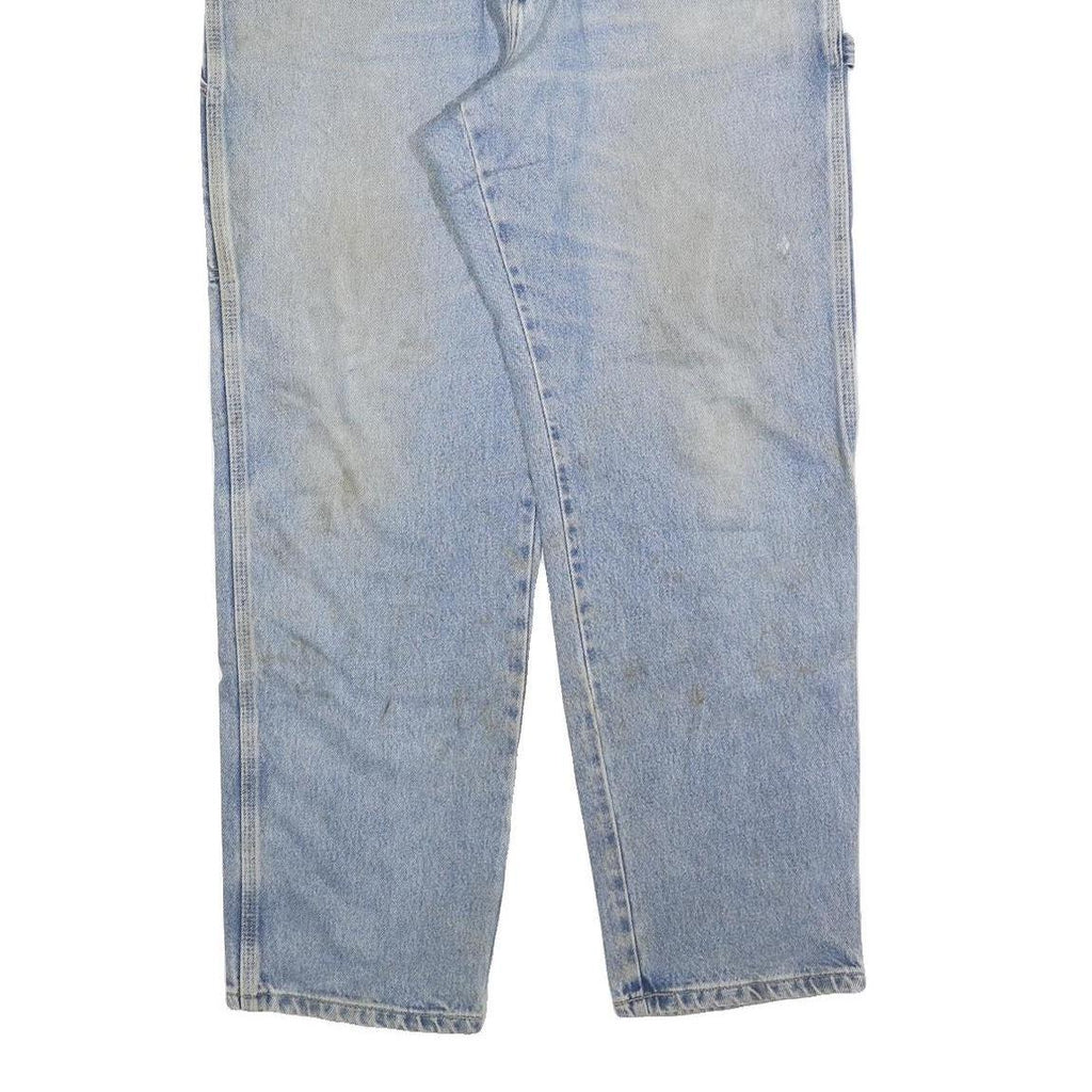 DICKIES Mens Jeans Blue Relaxed Straight Denim Light W36 L30 Workwear