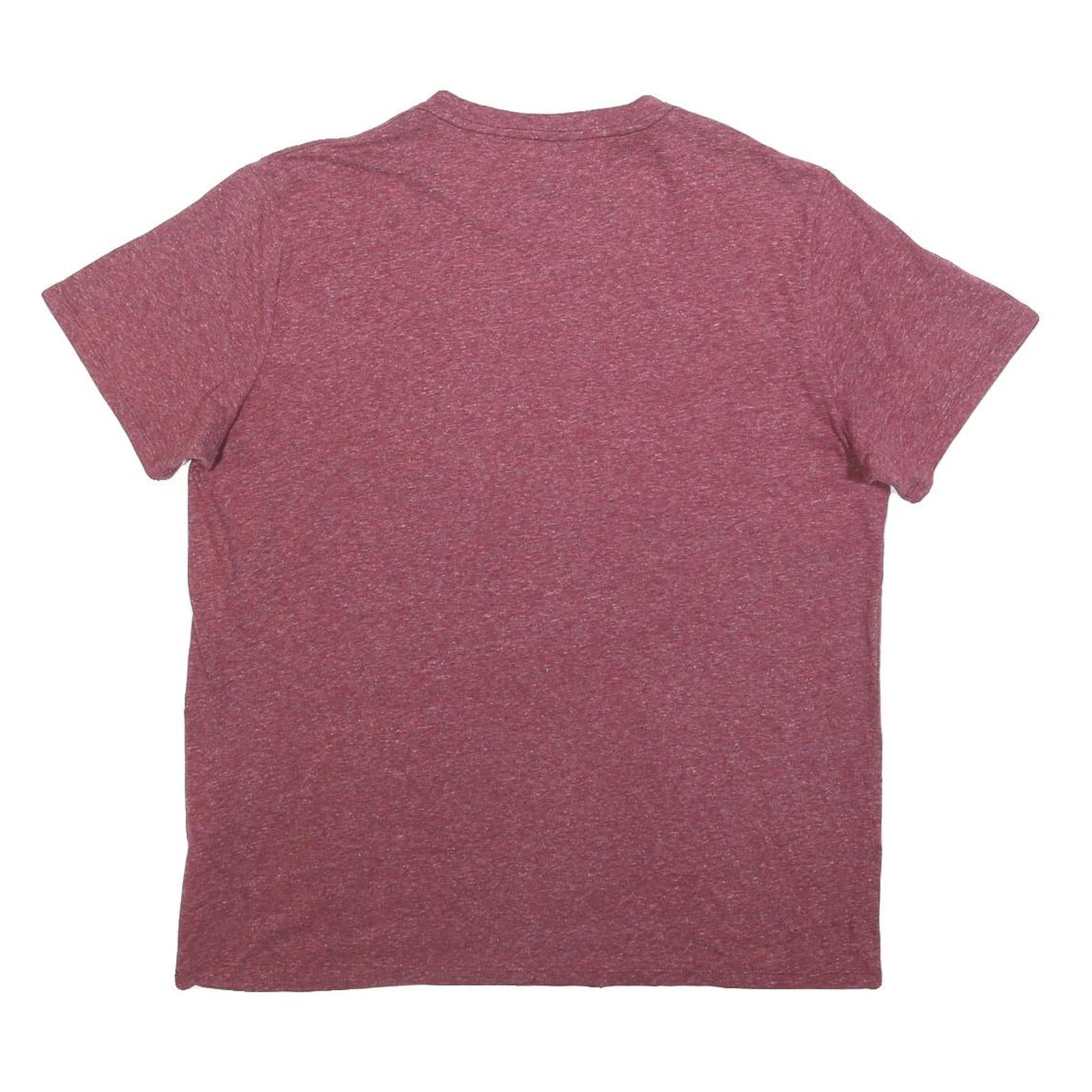 LEVI'S Mens Maroon Graphic T-Shirt XL Short Sleeve Crew Neck Cotton Blend