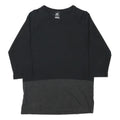 NIKE Mens Black & Dark Grey Sweatshirt Crew Neck M Cotton Blend Pullover Casual