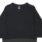 NIKE Mens Black & Dark Grey Sweatshirt Crew Neck M Cotton Blend Pullover Casual