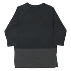NIKE Mens Black & Dark Grey Sweatshirt Crew Neck M Cotton Blend Pullover Casual